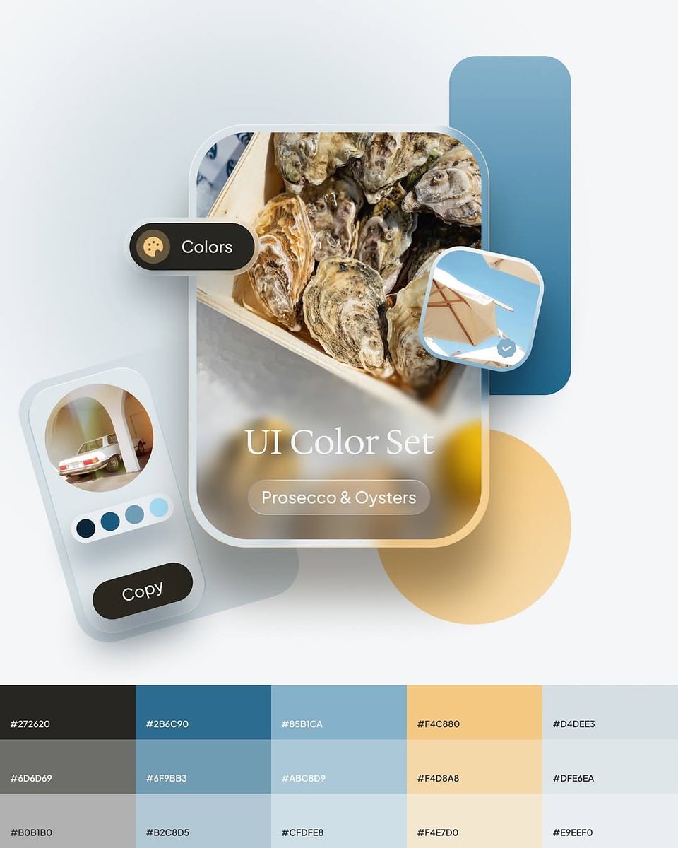 Designwithwils's tweet image. A visually appealing and harmonious color palette for user interface.