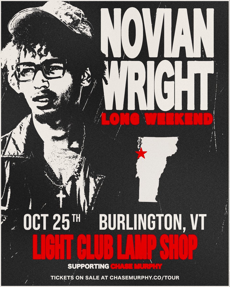 Our show flyers for Chase Murphy’s upcoming headliner in Burlington, VT❗️