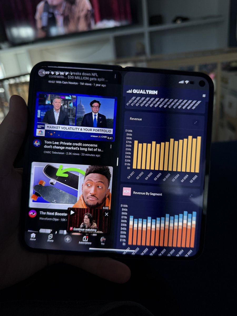 Picked up the new Google Pixel Fold and it’s incredible - still keeping my iPhone for FaceTime and iMessage but Apple really needs to make a folding phone already!