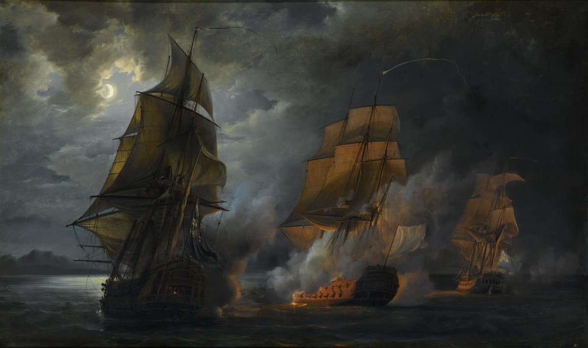 Jupiter and Medea v Triton – Action of 20 October 1778 by Pierre-Julien Gilbert