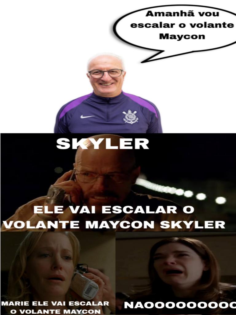 MeMes Acessíveis com os dias contados? Quê isso, gente?! Descrição da  Imagem: MeMesAcessíveis Nossa coxinha está usando terno com detalhes em  azul, bigode comprido. Dizeres: Acho que vou mudar o nome da, image size:768x1024