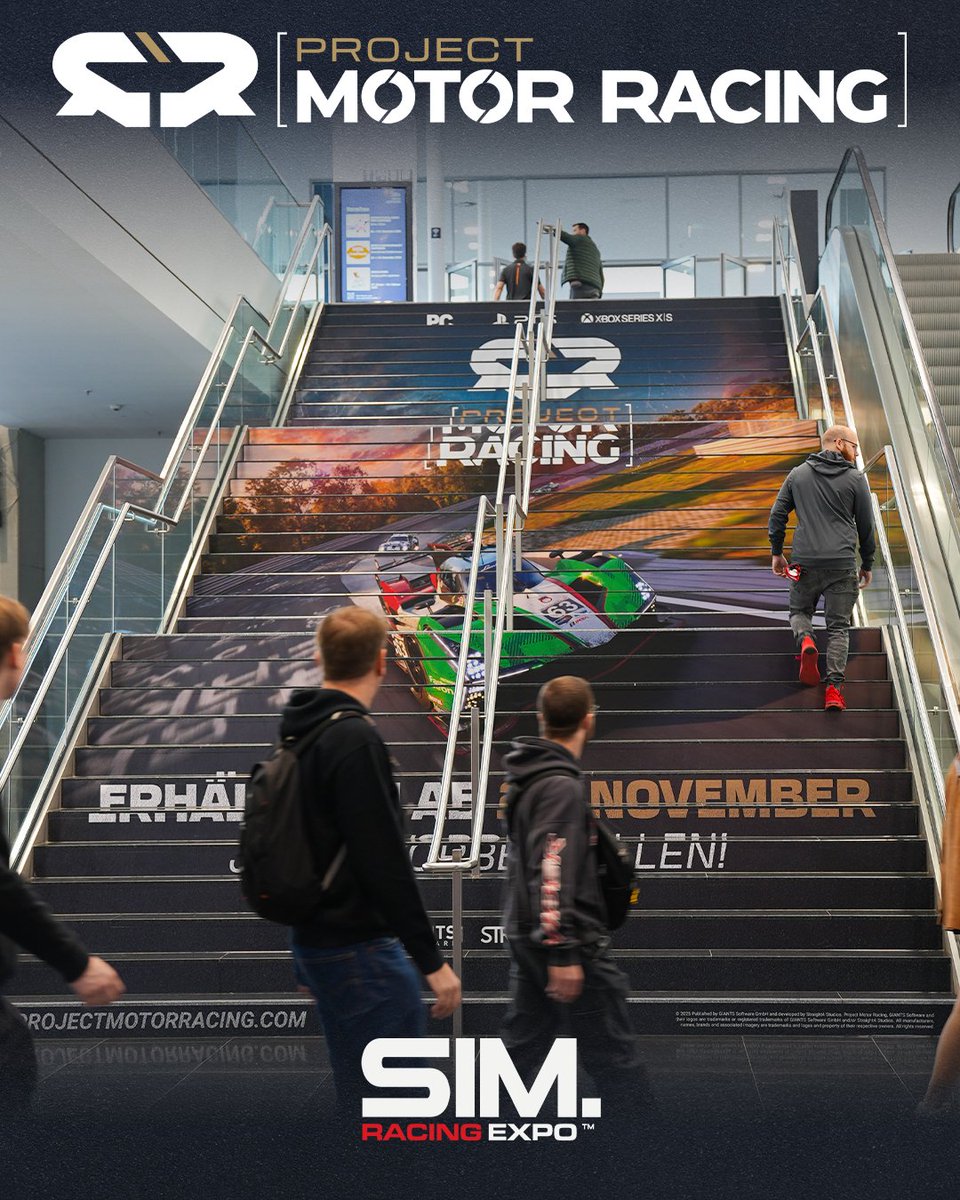 projectmracing's tweet photo. Day 1 of @SimRacingExpo 2025 is in the books!

Battles were fought, many laps completed, and new friendships were made.

Thank you all who came to test-drive #ProjectMotorRacing we appreciate your support. https://t.co/b5vqtCUZNP