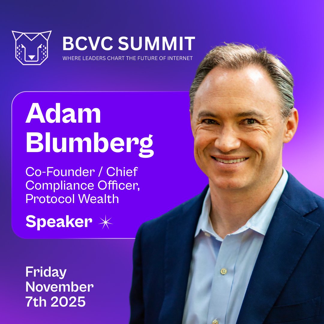 bloccelerate's tweet image. Speaker Announcement 📣

We’re excited to announce @Interaxis8, Co-Founder &amp;amp; Chief Compliance Officer at Protocol Wealth, as a speaker at the BCVC Web3 Founder Summit 2025!