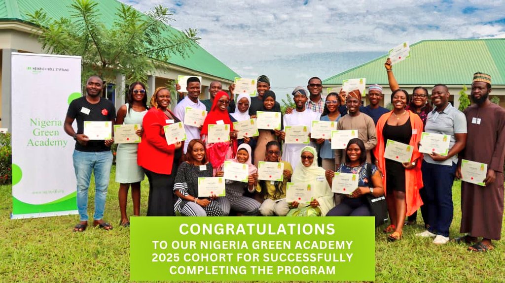 hbsNigeria's tweet image. 🚨🎓  Congratulations to our 2025 Nigeria Green Academy Fellows on successfully completing a week-long intensive learning program!

These dynamic emerging leaders are now fully equipped to make a meaningful impact as advocates and development practitioners.

Wishing you all the…