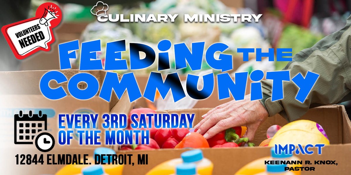 ichurchdetroit's tweet photo. CALLING ALL #VOLUNTEERS... #JoinUs #Community #ImpactStrong #Live2Impact https://t.co/dRESCAe8P5