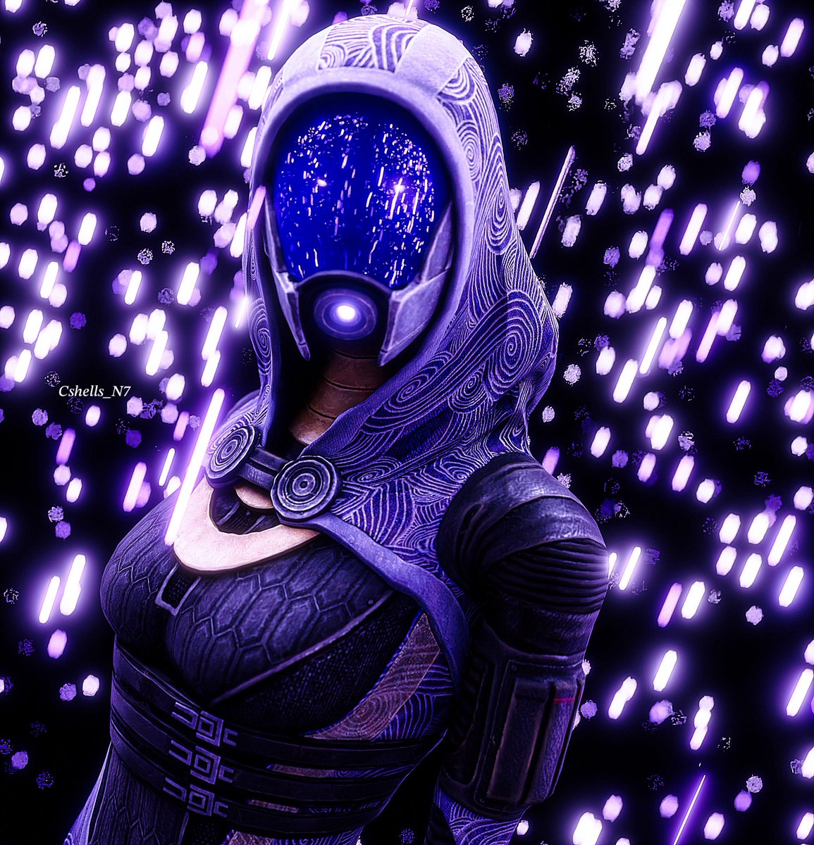 WildCardHoney's tweet image. Sparks 💜 #masseffect #blender3d #3drender #3dart