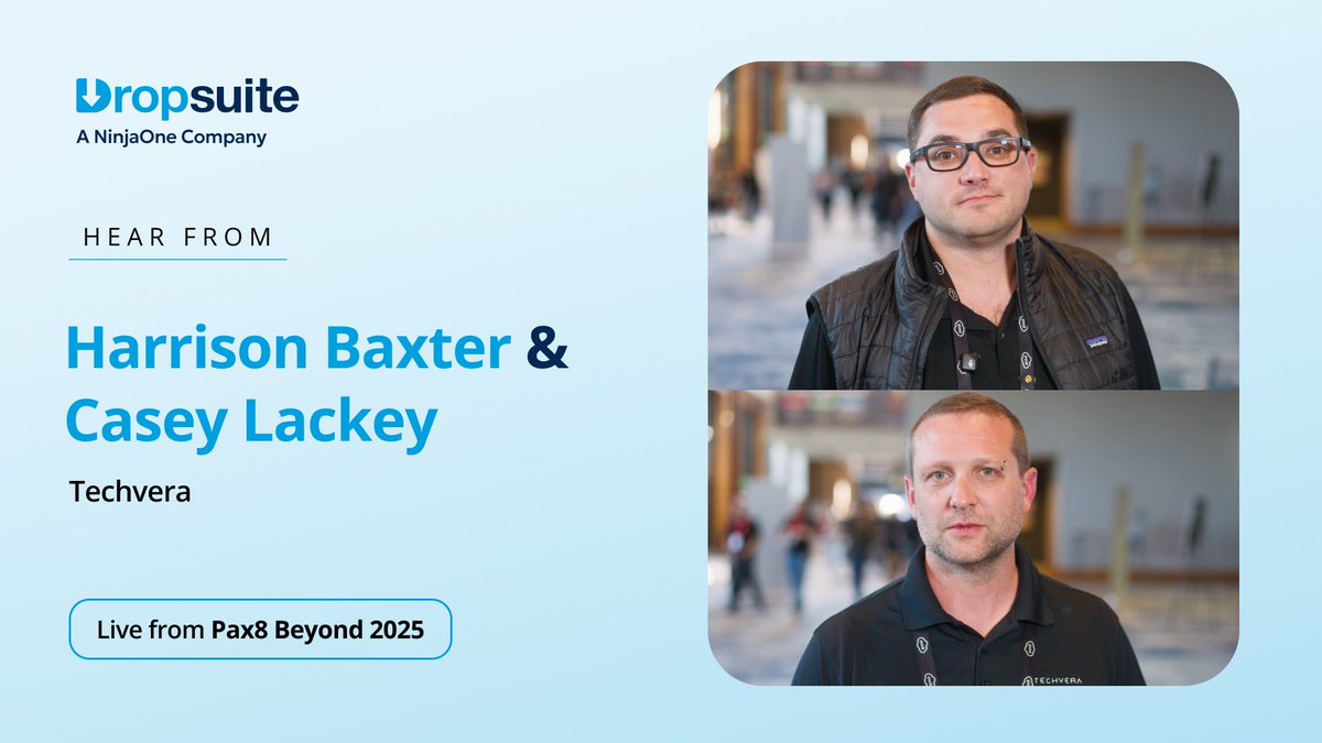 Downtime isn’t an option for Techvera’s clients, and with Dropsuite, it doesn’t have to be. 

In this short testimonial, Techvera shares how they protect #Microsoft365, recover quickly after incidents, and simplify backup management for their team and clients. 

Watch how