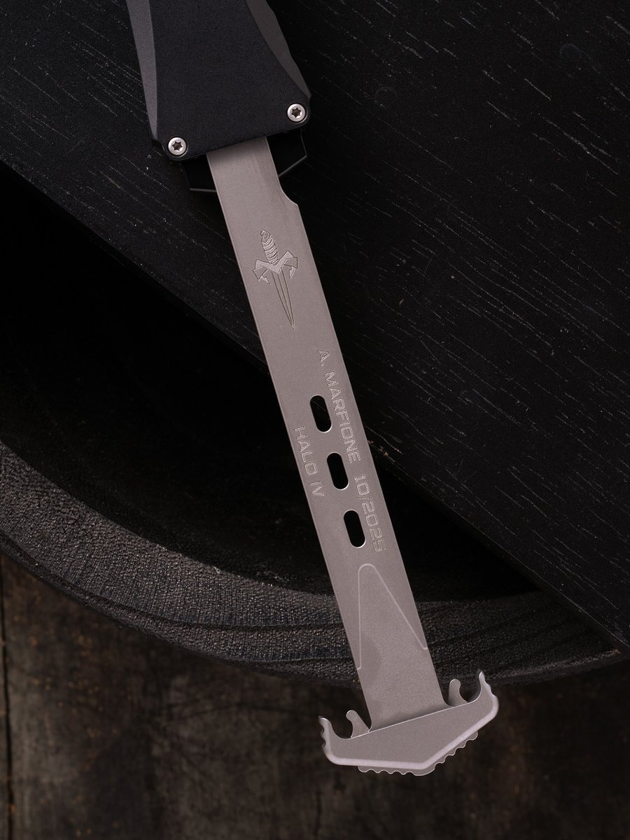 The Marfione Custom Halo IV stands out with its beautifully finished, high-polish tanto blade that exemplifies Microtech’s dedication to perfection.

#MicrotechKnives #MarfioneCustoms #HaloIV