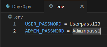 dkingony's tweet image. Day 70 of 100
Hey guys, tkinter's hell is over 😂
Today, I learnt something unique: "Secrets"
I learnt how to use the python-dotenv library to store secrets away from my codes. Using this, I worked on a simple login system.
#Replit100DaysOfCode #100DaysOfCode #buildinginpublic