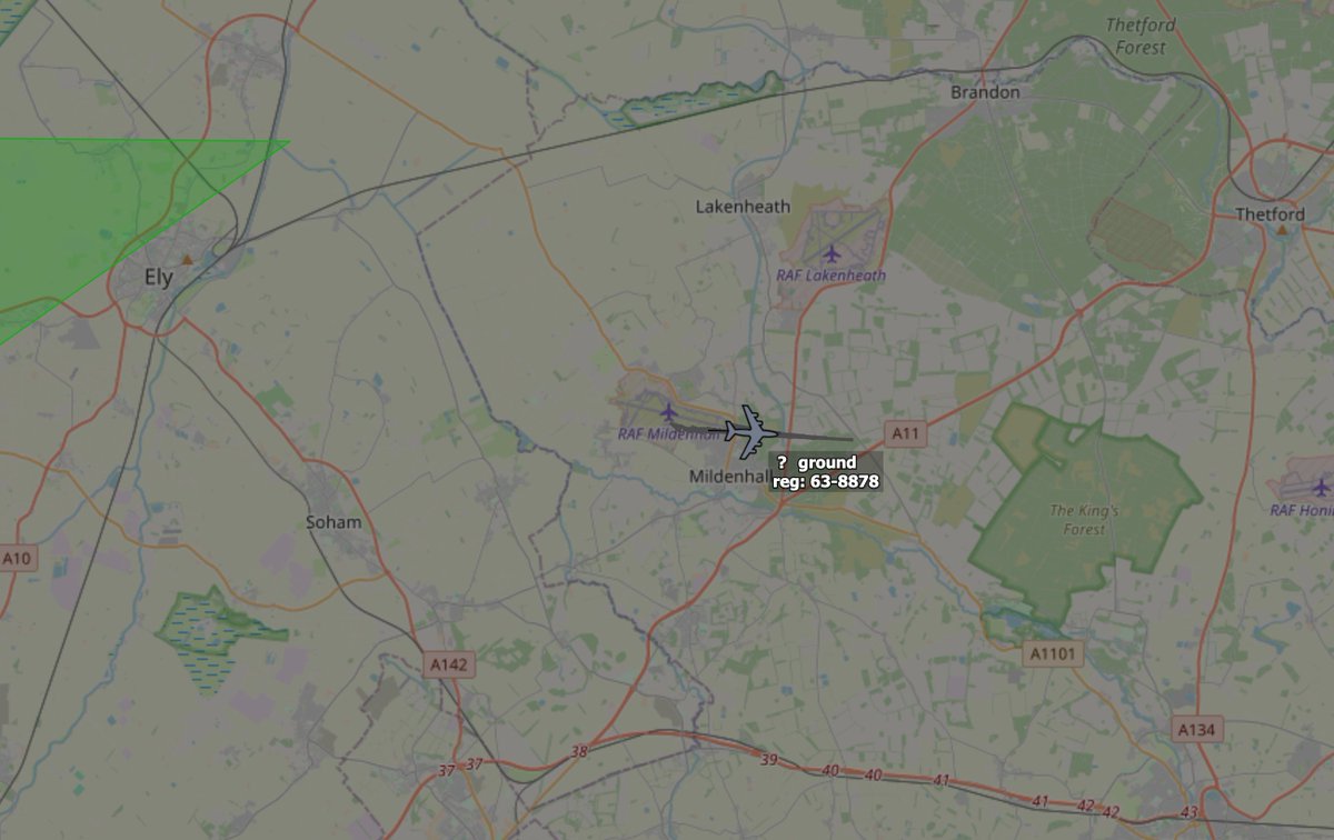 ArmchairAdml's tweet photo. #USAF United States Air Force - Mildenhall Ops

Boeing KC-135 Stratotanker 1x
#AE05B1 63-8878 LAGER31

A tanker is preparing to depart RAF Mildenhall this evening. LAGER31 called on BANTER Ops with a query about their receiver.

LAGER is the 100ARW Active Mission C/S. QUID is used for training, and RAKE for TDYs.

Presumably this will be AAR with a US Navy Poseidon???

Photo: @havoc_aviation