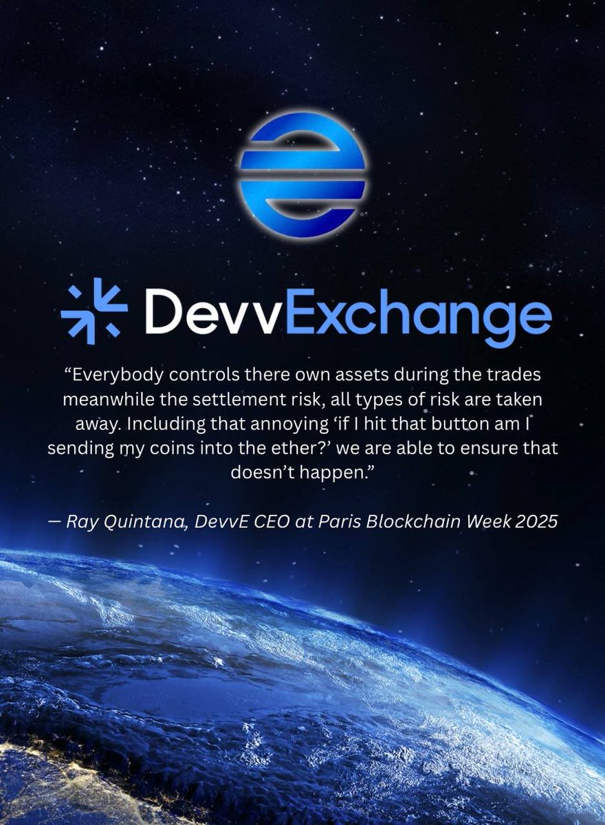 nhanvantrien89's tweet image. #Devve #DevvExchange #CryptoMarket #CryptoTrading #NASDAQ100 

VERY VERY SOON,

No More

NOT Sure If YOUR TRANSACTION 

Went THROUGH!💯

GETTING CHARGED FEES

When YOUR TRANSACTION FAILS!💯

PAYING ENORMOUS FEES!💯

The FUTURE Of EXCHANGES!💥