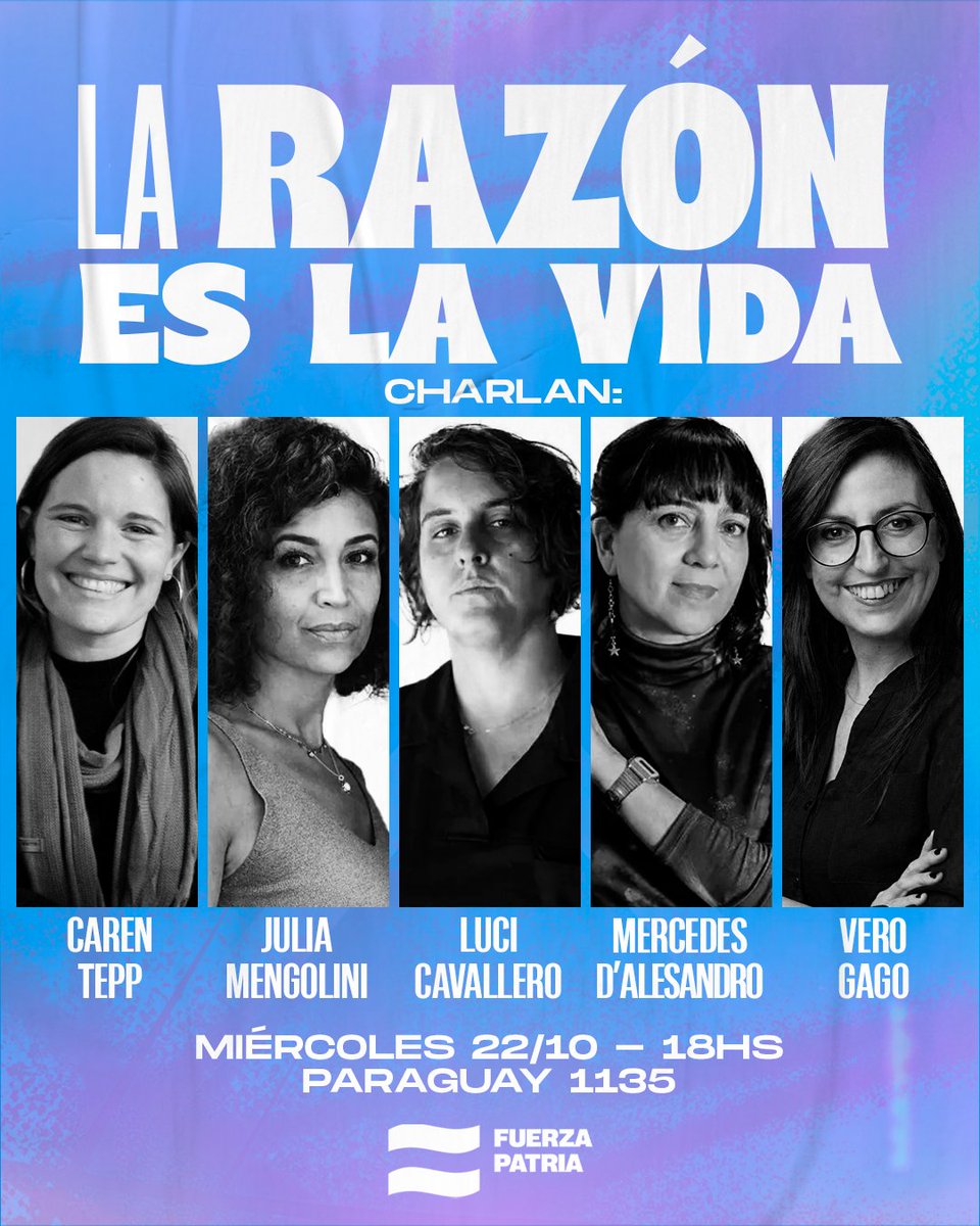 El miércoles 22 en Rosario, junto a <a href="/juliamengo/">Julia Mengolini</a>, <a href="/lucicava86/">Luci Cavallero</a>, <a href="/dalesmm/">Mercedes DAlessandro</a> y <a href="/veronica_gago/">Verónica Gago</a> vamos a conversar sobre los desafíos del presente para enfrentar la crueldad, reinventar la democracia y construir una alternativa que ponga la vida en el centro 🇦🇷

¡Nos vemos ahí!