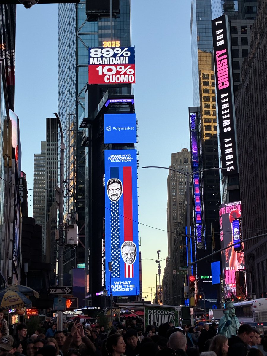 Really Kind of Times Square to give our Yr13 Politics student a quick update on the NY Governor election!