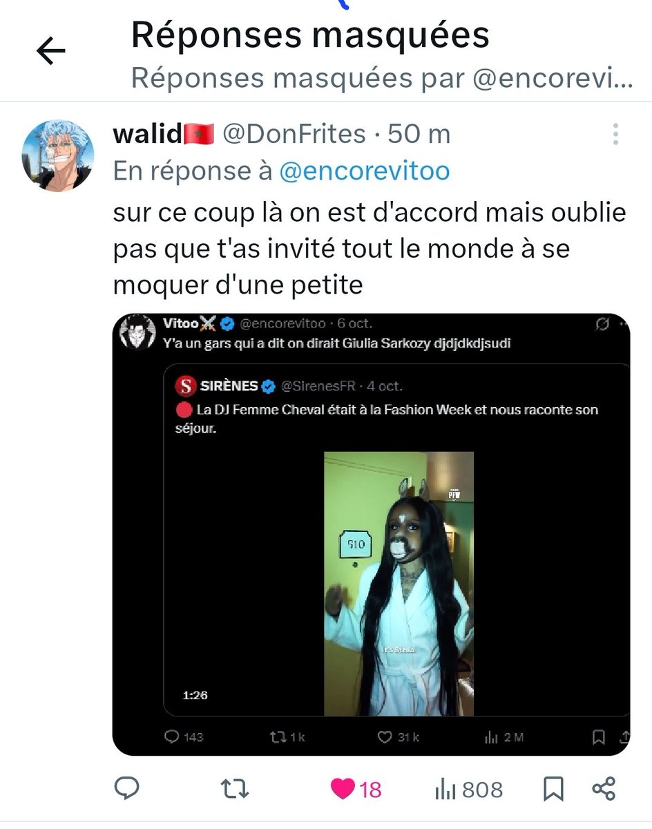 Tu fais la morale aux gens mais quand ça te concerne tu masques  😂😂😂