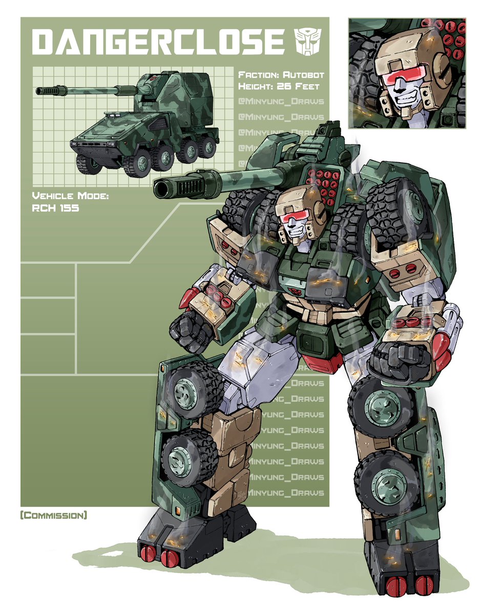 Transformers OC DangerClose!

This battle-hungry Autobot is as much of a danger to himself as he is to the Decepticons!