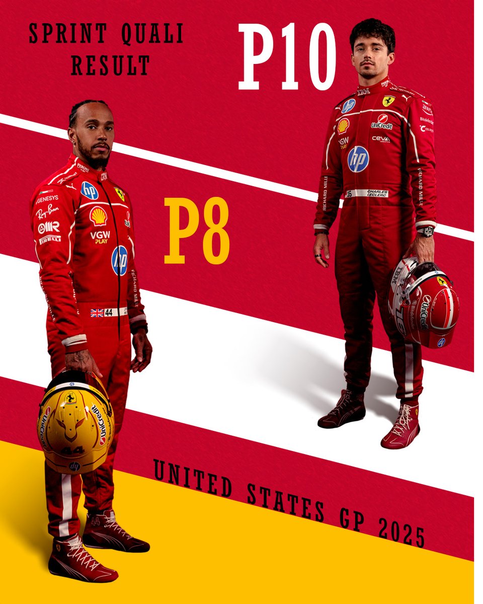 First Qualifying this weekend. Lewis and Charles will start tomorrow's Sprint race as P8 and P10.