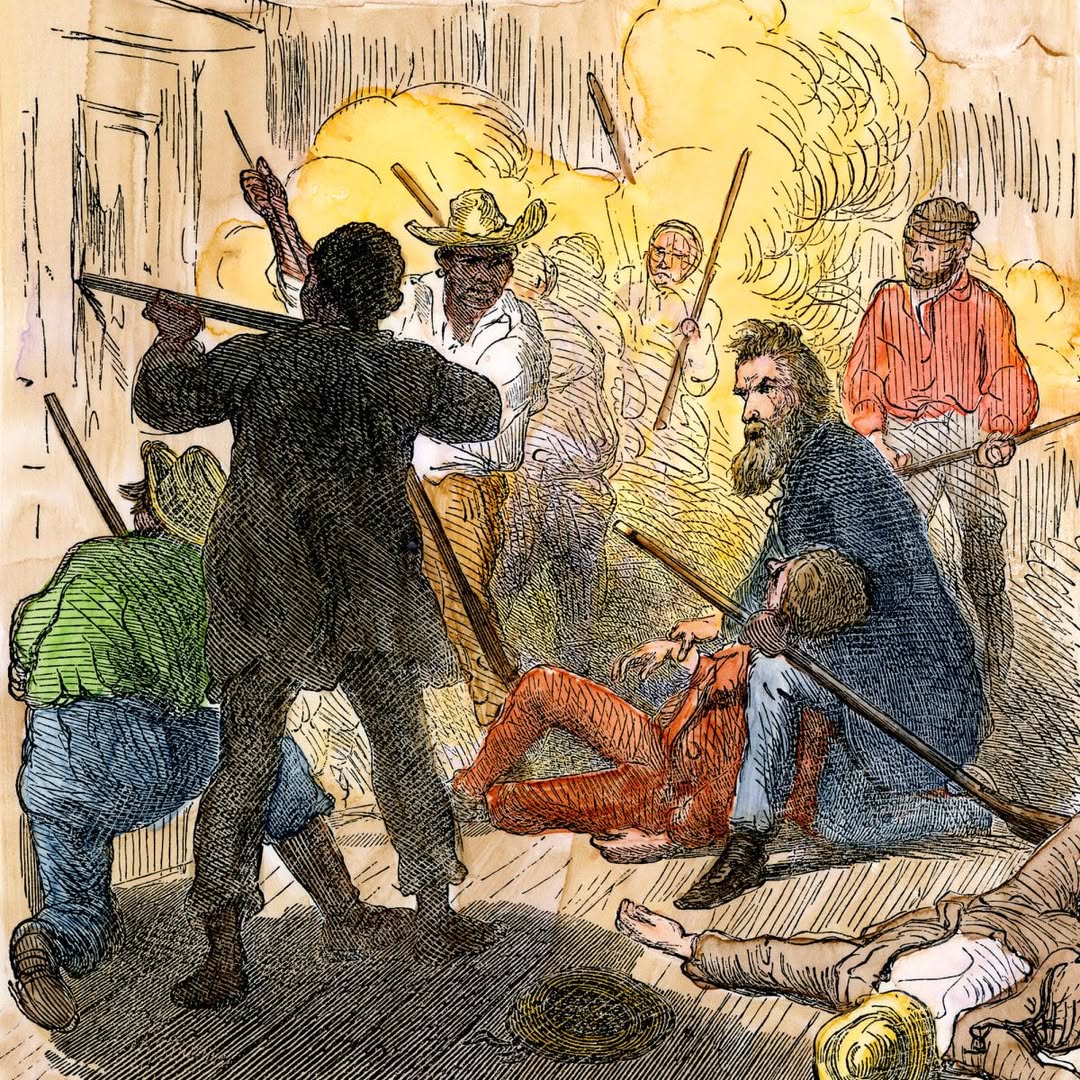 On October 18, 1859, a detachment of over 100 U.S. Marines under the command of Robert E. Lee overwhelmed and captured the forces of abolitionist John Brown who had seized control of the U.S. armory at Harper's Ferry, Virginia. The raid would hasten the U.S. Civil War. #OTD