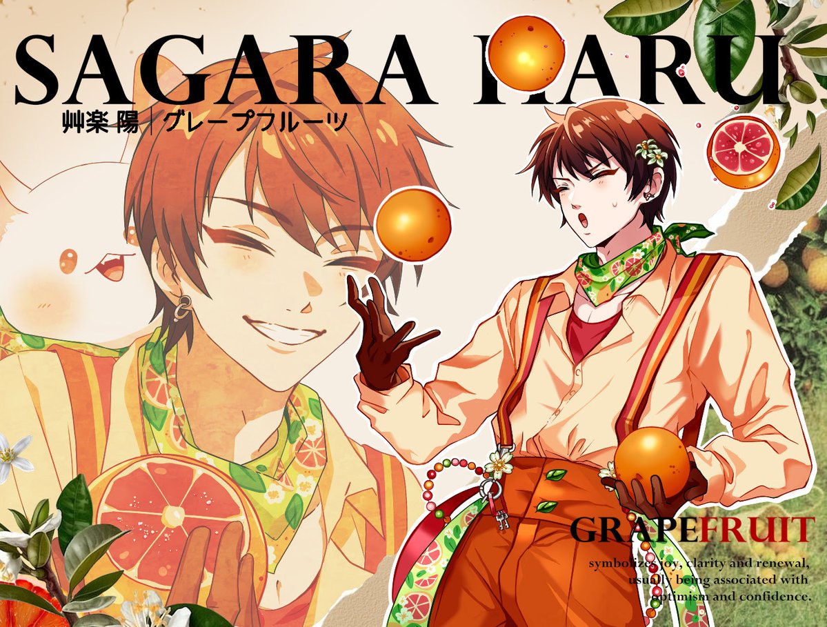 ⚘.·:¨ ¨:·.✼ Grapefruit ✼ .·:¨⋆¨:·. ⚘

Symbolizes joy, clarity, and renewal, with its uplifting aroma and bright color being associated with optimism and confidence.

-Haru Sagara 🍊

Happy 1.5 Anniversary Tokyo Debunker!

My part of collab hosted by @/anisluneth♡