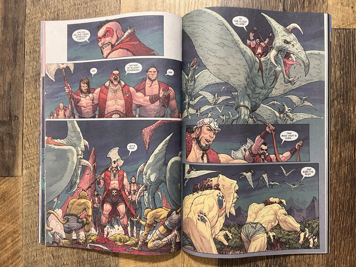 They’re All Terrible DLX: Went in blind on this one. Really fun violent fantasy. Guy sets out to recruit the best to defend his city, everyone in this world is a scumbag in some way. Art is amazing. Strong recommend. W:<a href="/mattkindt/">Matt Kindt</a> A:<a href="/RamonVillalobos/">Villalobos</a> C:<a href="/TBonvillain/">Tamra Bonvillain</a>  <a href="/badideahello/">BAD IDEA</a>