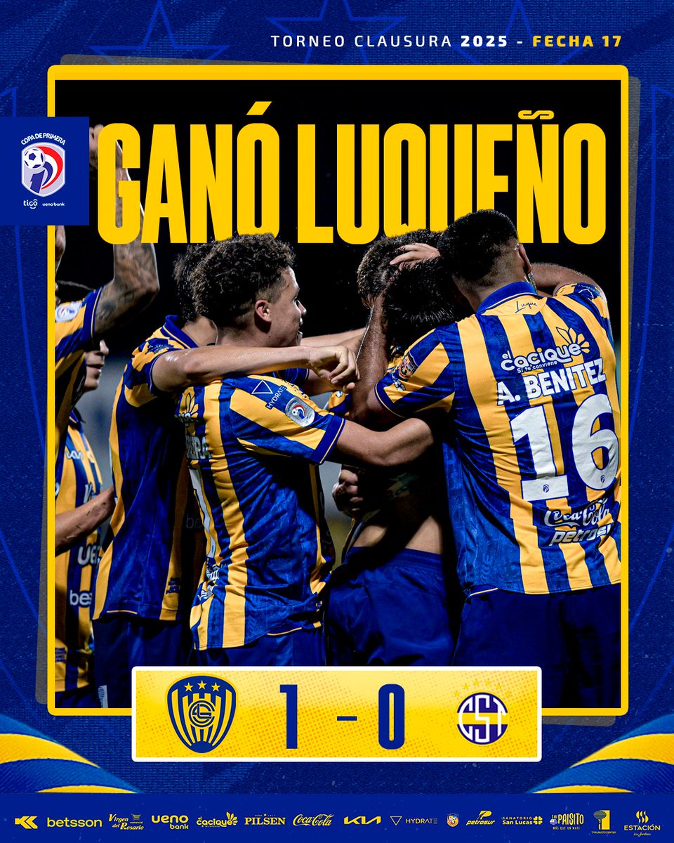 SpLuquenOficial's tweet image. #CopadePrimeraPy
☑️ Torneo Clausura | 2025
📅 Fecha 17
Final del Partido
¡GANÓ LUQUEÑO!
#LUQUEÑO 1⃣- 0️⃣ Spvo. Trinidense
⚽️Sebastián Quintana
#VAMOSLUQUEÑO🇺🇦