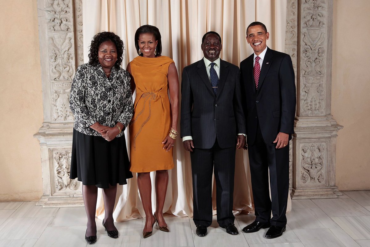 BarackObama's tweet image. Raila Odinga was a true champion of democracy. A child of independence, he endured decades of struggle and sacrifice for the broader cause of freedom and self-governance in Kenya. Time and again, I personally saw him put the interests of his country ahead of his own ambitions.…