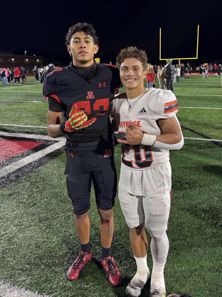 Great end to the regular season, I love battling with my brothers at Skyridge every week. Finished with 1200+ all-purpose yards &amp; 14 TDs between Varsity and JV. Fired up for the playoffs! 

Shout out to fellow sophomore <a href="/CashTaiese/">Cash Taiese</a>, at American Fork. Dude is the real deal.