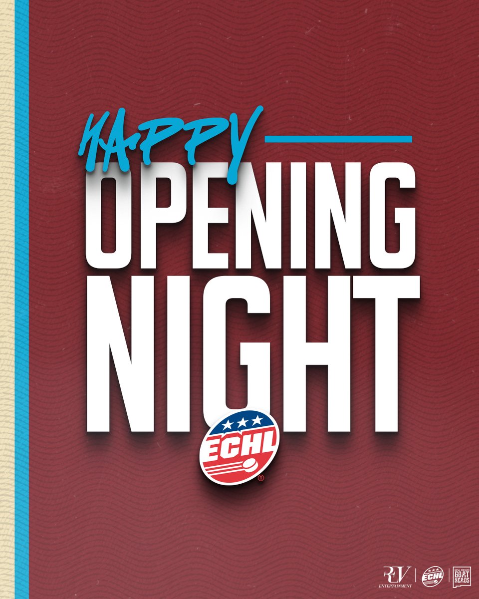 Happy Opening Night to the <a href="/ECHL/">ECHL</a>! 

Enjoy your last season without the Goatheads 😘