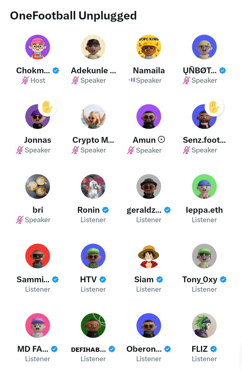 Another amazing space took place today hosted by the one and only <a href="/chokmahxbt/">Chokmah</a> 

I enjoyed this one and I'm betting other <a href="/ofc_the_club/">OneFootball Club</a> fans enjoyed as well. 🫡

Looking forward to the next 😁