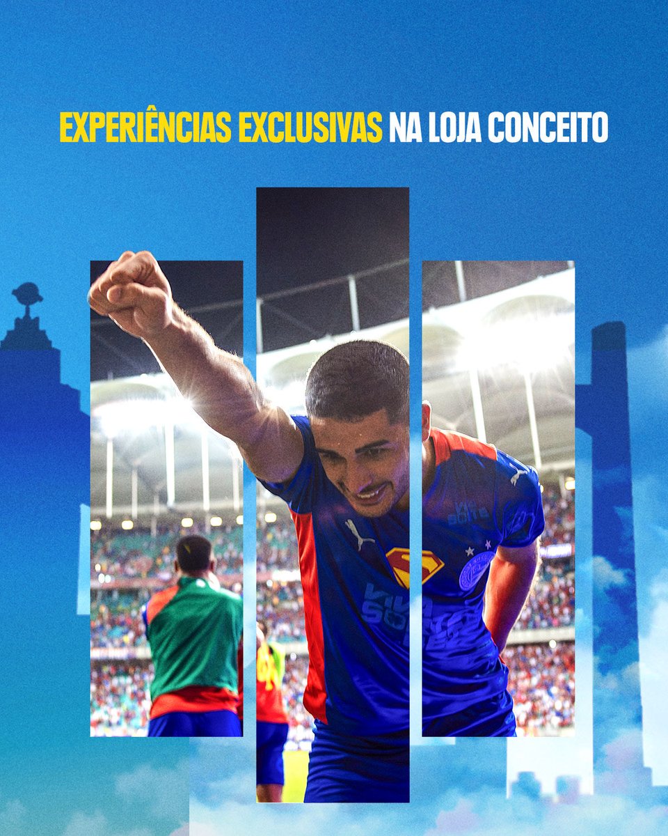 ecbahia's tweet photo. 🦸♂️ O Superman chegou ao streaming da HBO Max e traz benefícios pra você.
De 17 a 23 de outubro, vai rolar a #SupermanWeek, com benefícios exclusivos na compra da camisa Bahia | Superman:
💙 Sócio Esquadrão: 20% OFF na camisa
📺 1 mês grátis de TV Bahêa+
🎁 Até 30% de desconto no Mundo Bahia (somente nos produtos da home)
⭐ Experiências únicas na inauguração da nova Loja Conceito
👉 Camisa à venda na Loja do Bahia.
#BBMP #supermanweek #hbomax