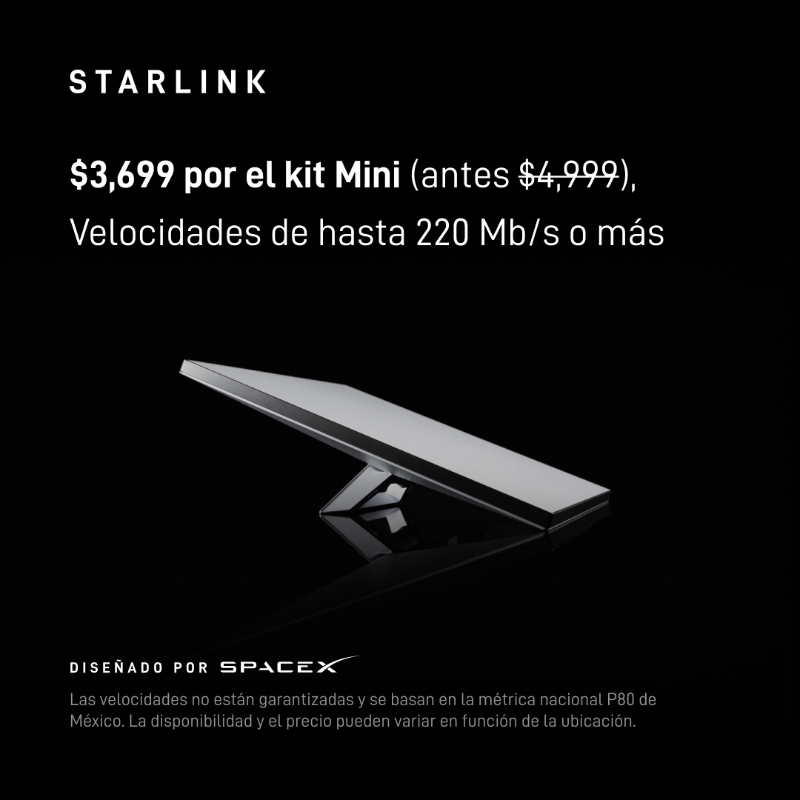 Starlink's tweet photo. Starlink proporciona internet confiable y de alta velocidad para streaming, videollamadas, juegos en línea y más.

Fácil de pedir en línea en menos de 2 minutos