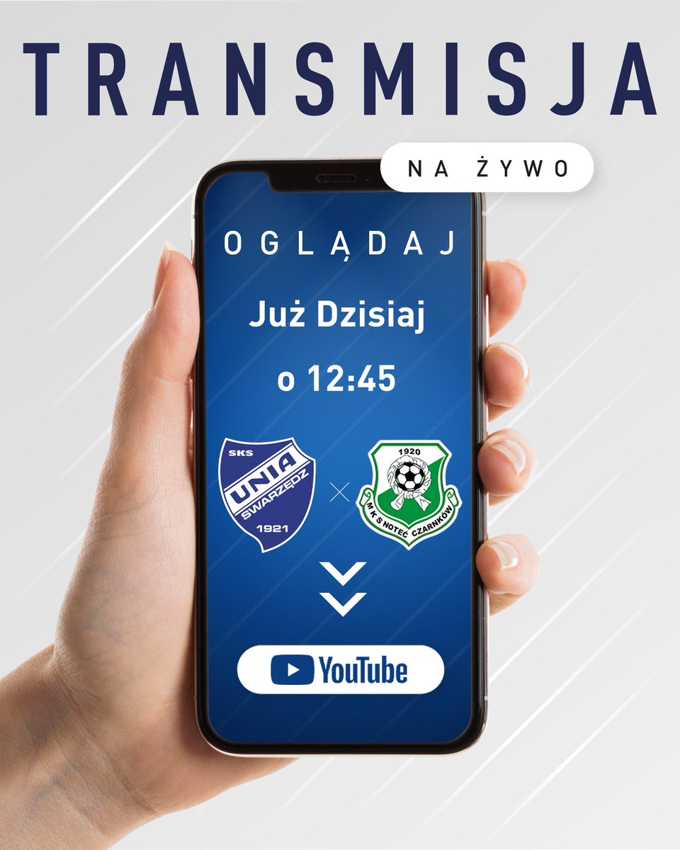 🎥 𝗧𝗥𝗔𝗡𝗦𝗠𝗜𝗦𝗝𝗔 𝗡𝗔 𝗭̇𝗬𝗪𝗢! ⚽

📺 Nie możesz być na stadionie? Oglądaj transmisję na naszym kanale YouTube i wspieraj drużynę, gdziekolwiek jesteś! 📺 Link: tiny.pl/cchz0wxx