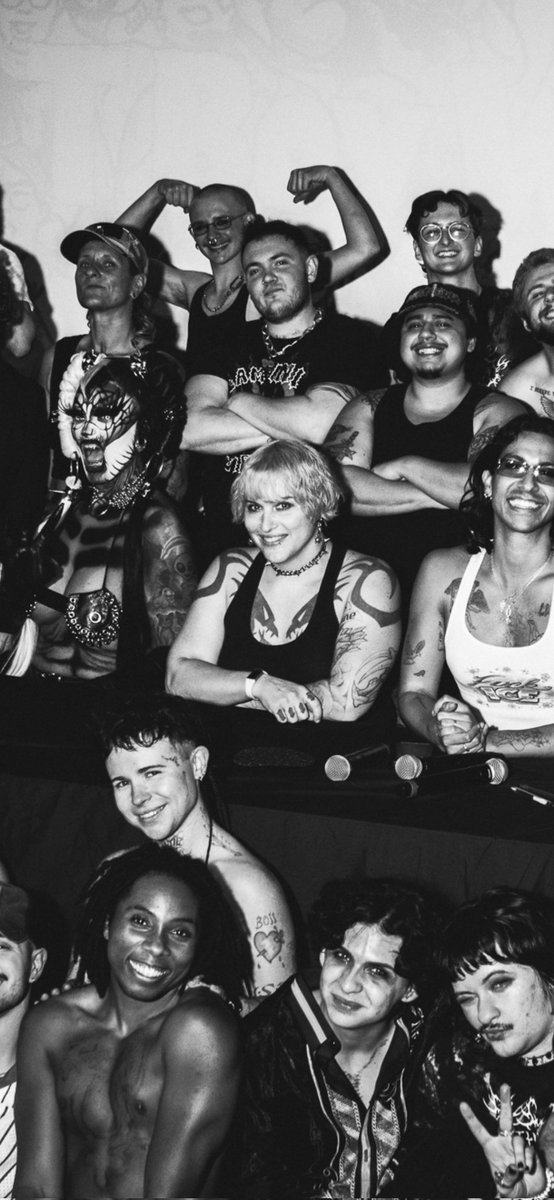 I got to be a judge for t-boy wrestling in Portland last week and it was super fun. I really like the black and white group shot from the end of the show. I look good here.