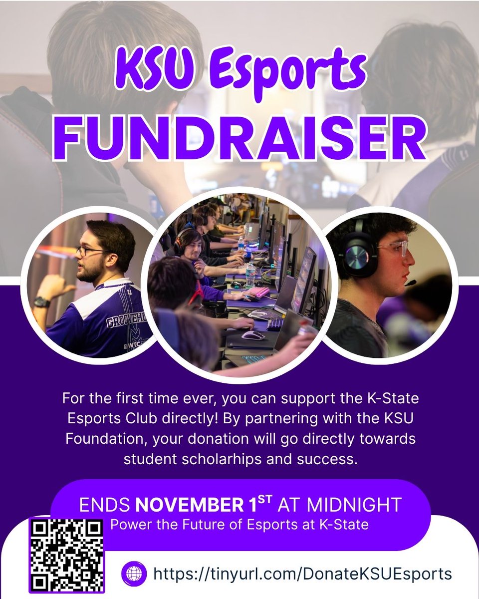 Do you want to support KSU Esports directly? 

Now through November 1st you can donate to your favorite teams, with the money going to student scholarships and success.

giving.ksufoundation.org/play-compete-t…