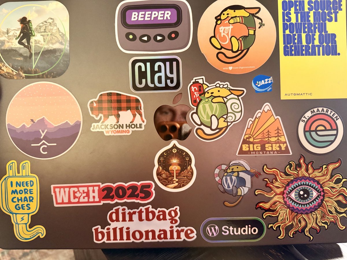 Matt Mullenweg (@photomatt) on Twitter photo Okay y’all are now officially on my laptop. Hope you have an amazing afterparty! Sorry I couldn’t be there but sending good vibes from NYC. #WCEH Okay y’all are now officially on my laptop. Hope you have an amazing afterparty! Sorry I couldn’t be there but sending good vibes from NYC. #WCEH