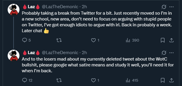 jeframdenkar's tweet image. Normally I'm not big on drama but something about this one amuses me.

Especially in light of having all of #ClassicGaming handing Laz is ass for telling Robert J. Kuntz of all people to read a D&amp;amp;D book. Maybe one of the ones Robert wrote perhaps?

Well done fellow gamers.