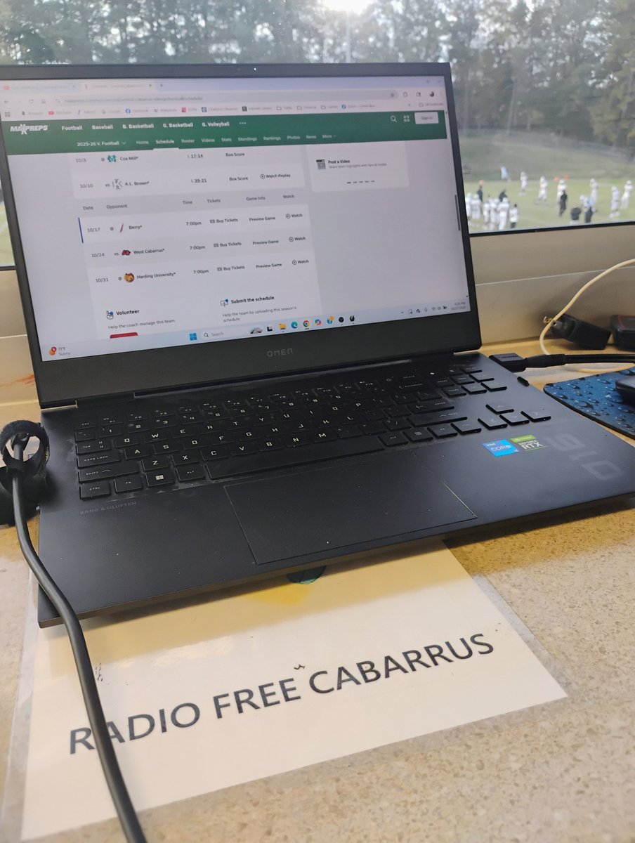 Ready to go at Northwest Cabarrus with the Trojans welcoming longtime rival Concord Spiders <a href="/CHSspiderFB/">Concord Spider FB</a> <a href="/RadioFreeCabarr/">Radio Free Cabarrus</a> #highschoolfootball