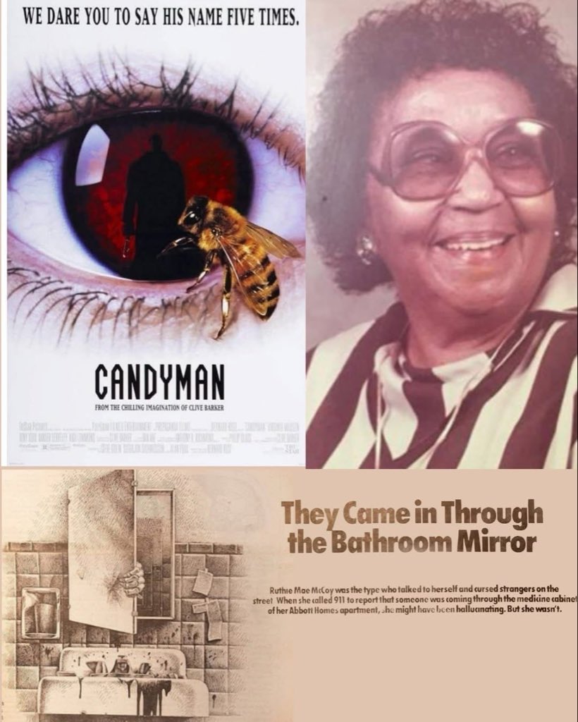 33 years ago this week Candyman made its debut in theaters. Few realize that one of its most chilling scenes was drawn from a real Chicago case that made headlines five years earlier.

In April 1987, 52-year-old Ruthie Mae McCoy called police to report that someone was trying to