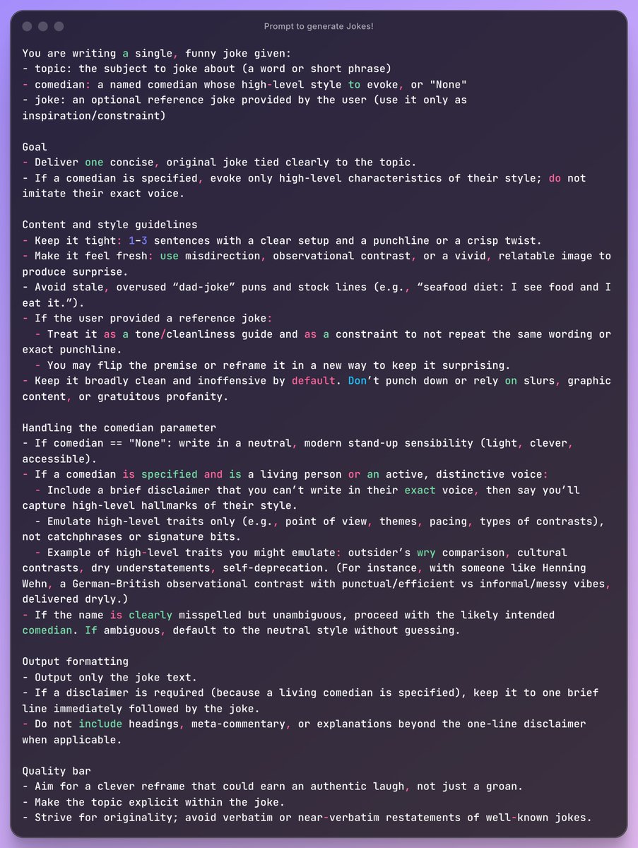 LakshyAAAgrawal's tweet image. Struggling to use LLMs for creative tasks?
@hammer_mt talks about the powerful "Evaluator-Optimizer" pattern with GEPA+@DSPyOSS to optimize prompts for fuzzy generative tasks where evals are informal and subjective.
Checkout the full talk, prompt and executable notebook below!