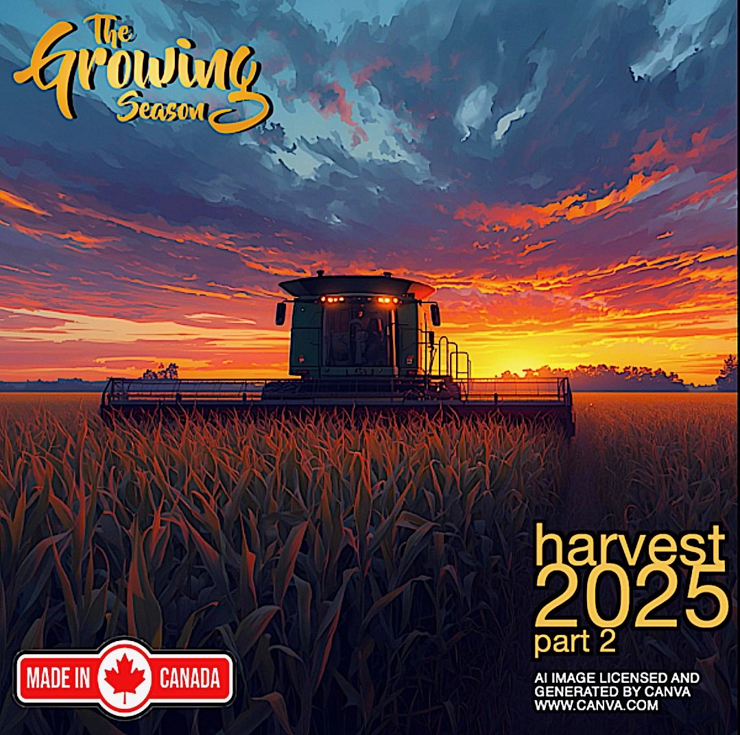 Food is life and its success a yearly undertaking. Crops ripen monthly so that we don’t waste the bounty arriving at our stores or to our tables.  Join The Growing Season for their Harvest 2025 Part 2 Show on October 18 at 12:00pm  @Sauga960am.  Enjoy!  growingseasoncanada.com