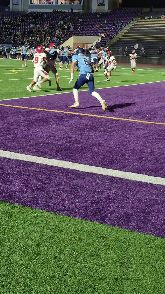 Sometimes you come THAT close as Boone Central digs in to stop GICC's Connor Haney from scoring on a pass reception. Crusaders got the 37-0 shutout over Boone, who was without Brogan Benes. Still a huge win for GICC.
