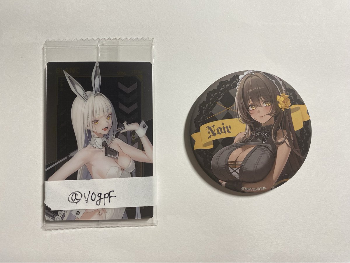 勝利の女神：NIKKE × あみあみ × ツクヨミ スペシャルコラボフェア in 秋葉原 2025 POP UP SHOP in あみあみ

【 交換 】

◾︎ 提供
缶バッジ ノワール

◾︎ 募集
同種 ブラン 

ホロ加工も募集してますが、
レート差がありますので、
通常でも大歓迎です。

検索からも、
お待ちしております。🙏✨