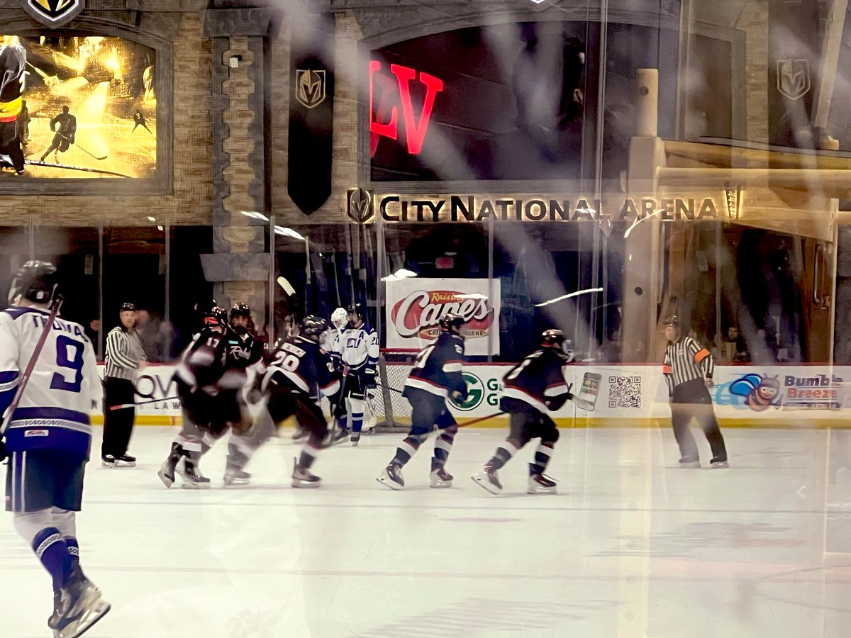It took till there was just one second left in period but Jaxsen Wyatt scores a 5-on-3 PP goal to give <a href="/UNLVRebelHockey/">UNLV Rebel Hockey</a> a 1-0 lead over <a href="/lopeshockey/">GCU D1 Men's Hockey</a> after two periods <a href="/CityNatlArena/">City National Arena</a> despite being outshot 19-12.