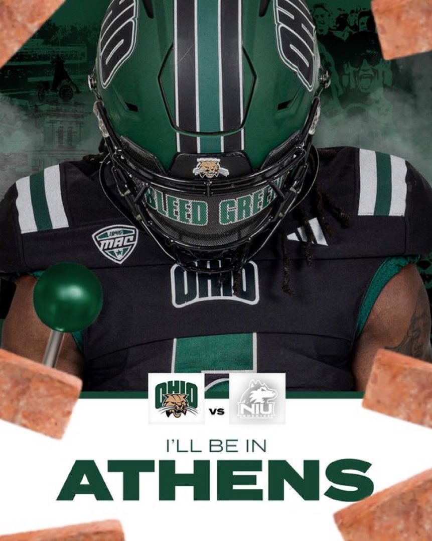 I will be in Athens tomorrow go bobcats!
Thank you <a href="/CoachIzzy1/">Scott Isphording</a> <a href="/Coach_Tavita/">Tavita Thompson</a> <a href="/LoganM_CFB/">Logan Meyer</a> <a href="/FootballIronton/">Ironton Football</a> !!!