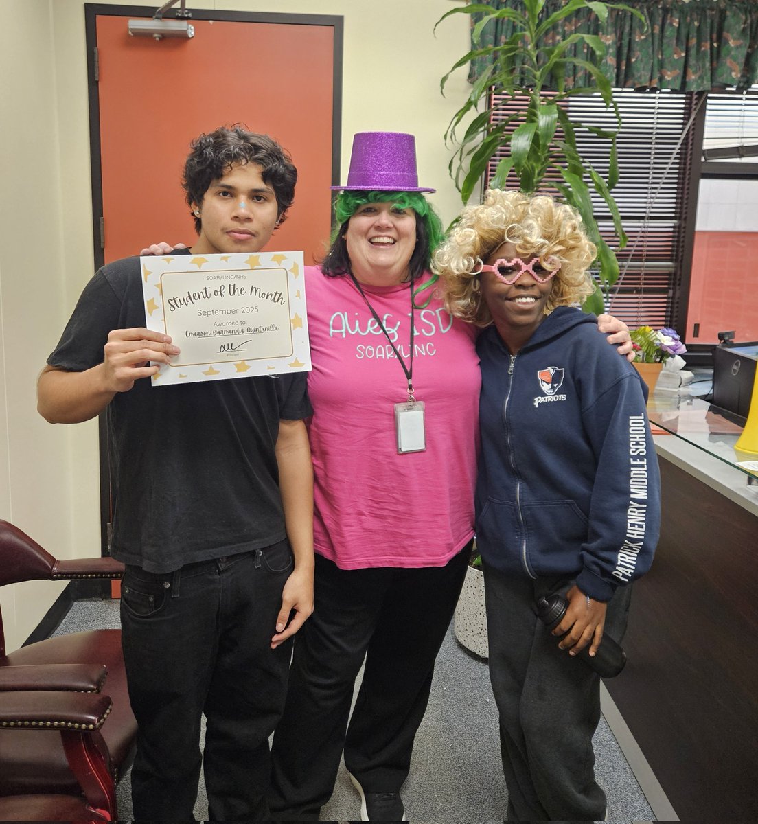 Congratulations to Emerson ... September Student of the Month!  #VamosSOARLINC #GreatThingsHappenInTheAnnex #AliefProud