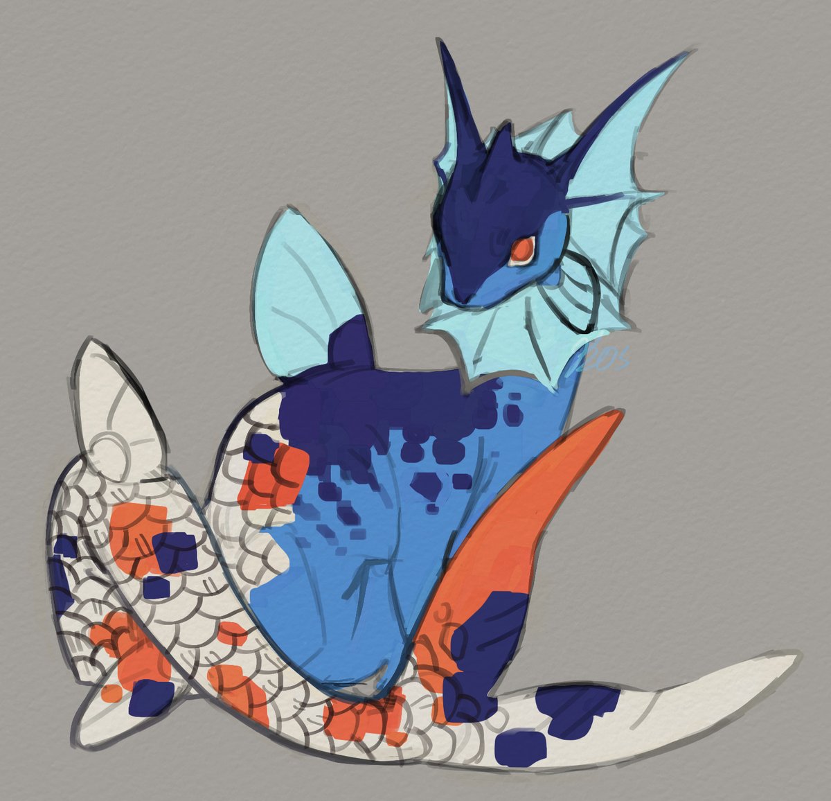 Grade A fish! #pokemonfanart #vaporeon