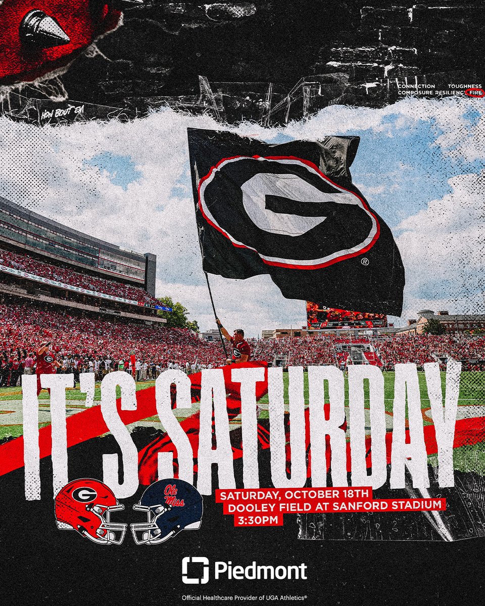 UGAAthletics's tweet image. It's Saturday in Athens!

#GoDawgs | @PiedmontHealth