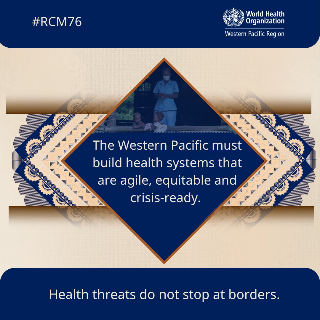 No country is safe until all are prepared. The amendments to the International Health Regulations (IHR) mark a turning point for global #HealthSecurity.

At #RCM76, we call for stronger health crisis readiness and regional solidarity.

Learn more about the 76th Regional