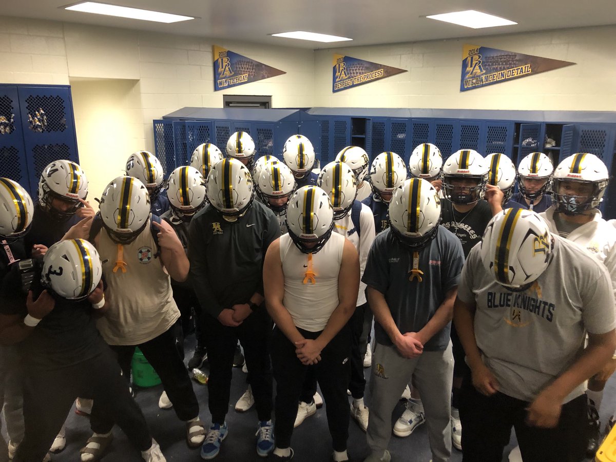 CoachDaveArch's tweet photo. Faced too much adversity to list, but start with having two captains/all-conference players out the last 8 and 4 weeks respectively-QB &amp; OL/DL. 

And the boys still fought their way into the playoff bracket. Stripe earned!

#GoKnights https://t.co/zGGswd34zv