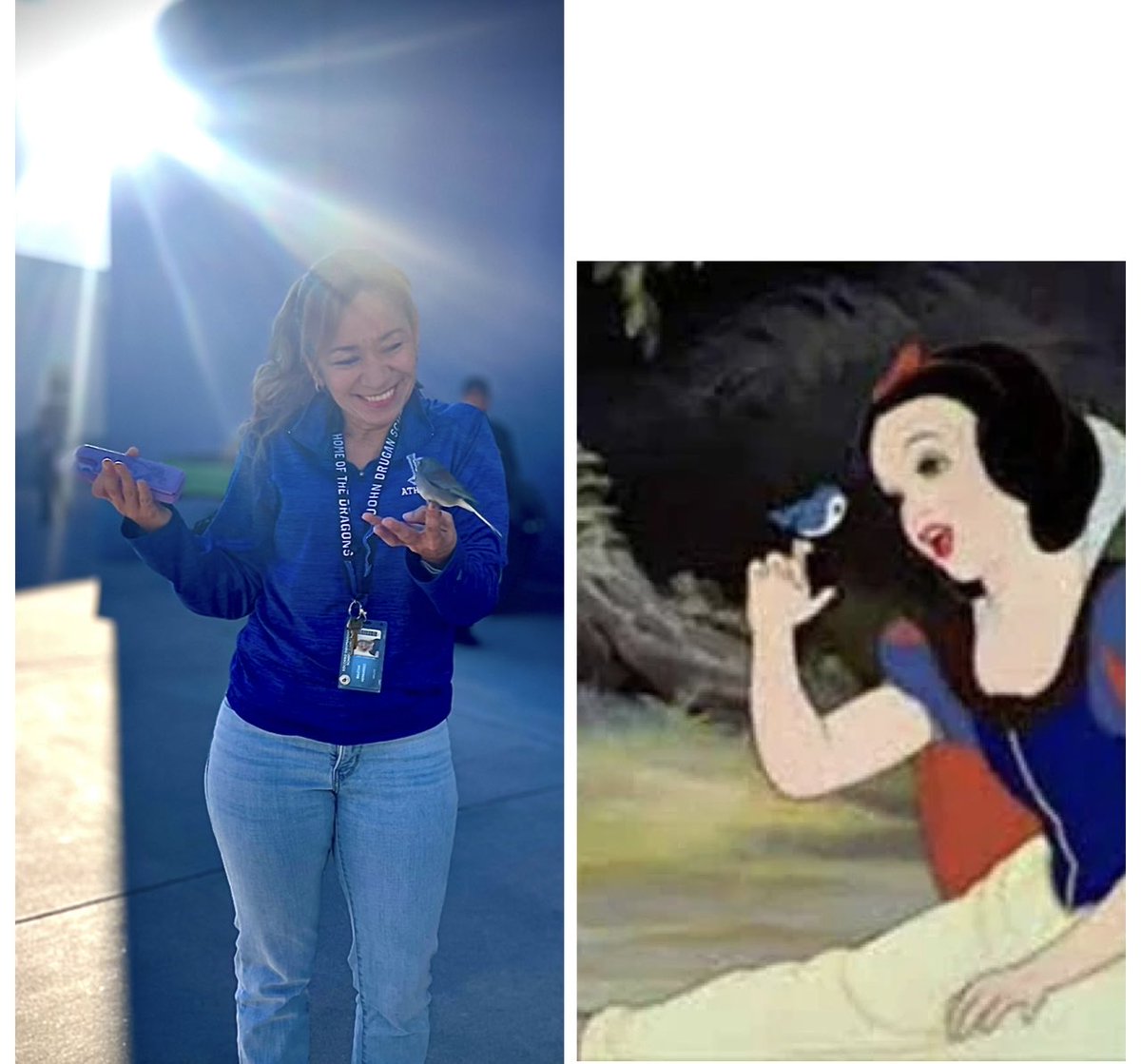 Our very own Drugan Snow White and her bird. 😌🕊️<a href="/JohnDrugan_PK8/">John Drugan PK-8</a>