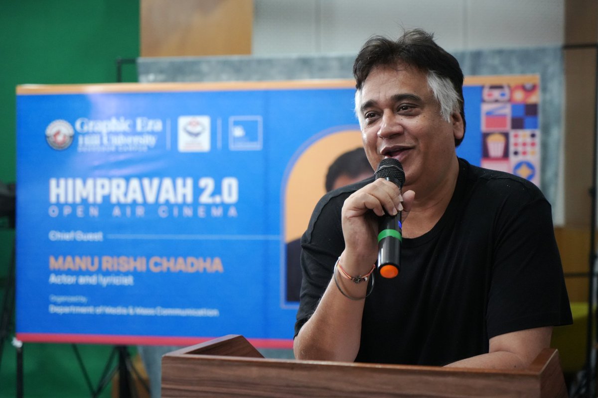 gehudehradun's tweet image. An unforgettable day for our budding media enthusiasts as Department of MMC conducted an engaging masterclass with acclaimed actor and lyricist 𝐌𝐫. 𝐌𝐚𝐧𝐮 𝐑𝐢𝐬𝐡𝐢 𝐂𝐡𝐚𝐝𝐡𝐚.

#GraphicEraHillUniversity #MassCommunication #MediaStudies #ManuRishiChadha